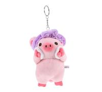 Abaodam Unique Face Washing Pig Keychain Soft Plush Stuffed Animal Cute Pig Pendant for Children Decorative