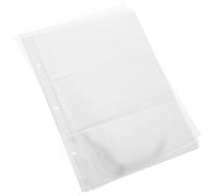 Abaodam Universal 3-Ring Paper Money Collection Binder Pages, 10 Sheets with 3 Rows Each, Currency Sheet Protectors for Banknote Collecting and Commemorative Money Storage