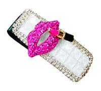 Abaodam Universal Car Sunglasses Holder for Sun Visor with Delicate Rhinestone Design, Plastic Material, Unobtrusive Viewing and Secure Glasses Storage for Vehicle Interior Accessories