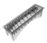 Abaodam Universal Hair Clipper Comb Holder Case with Ten Grids and Compartment Design, Practical Ps Material Storage Box for Barbershop and Professional Hairdressing Salon