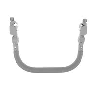 Abaodam Universal Stroller Extension Handlebar Armrest Gray PU Leather Stroller Handle Accessory with Extended Footrest for Support