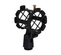 Abaodam Universal with Adjustable Microphone Angle Shockmount Mic Clip Holder Mount Plastic Anti-vibration Frame Black for Microphone for Vlogging and Touring