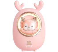 Abaodam USB Charging Hand Warmer Power Bank Function Mini Hand Warmer 6500mah Pink Abs Aluminium Alloy Cartoon Animal Look Gift for Special Days