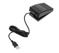 Abaodam USB Footswitch Single Pedal Foot Control for Laptop Keyboard Black Compact for Efficient Typing