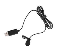 Abaodam USB Lavalier Lapel Clip Microphone for Computer with Omnidirectional Pickup and Plastic Sponge Design, Compatible with Tie and Collar, for Vlog and Game Voice Recording