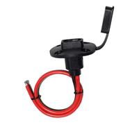 Abaodam V 30a Sae Power Cable with Dust Cover and Hard-mount Eyelets | Tin Coated Copper, PVC Jacket, Quick Disconnect Link, for Solar Panel and Boat Battery