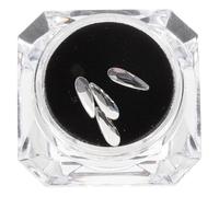 Abaodam Vampire Fangs Tooth Gems 4pcs Teeth Jewelry 2.8x10mm Water Drop Crystal Stones for Halloween Costume and DIY