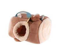 Abaodam Velvet Stump Hanging Small Animal Bed with Hole Shape for Hamster and Squirrel, Providing Private Space and Sunlight Blocking, for Cage Habitat