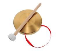 Abaodam Versatile Boys and Girls Gong Traditional Percussion Instrument Mini Gong Mallet Brass Musical Bells for Schools Homes Group Play