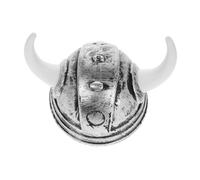 Abaodam Viking Hat with Horns Silver Decorative Carnival Hat Comfortable Secure Fit for Adults and Ancient Roman Warrior Style Party Prop for Masquerades Themed Festivals and Performances