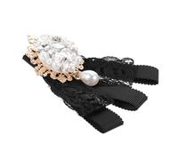 Abaodam Vintage Black Lace Bow Tie for Women Pre-tied Necktie with Classic Sweet Bowknot Suitable for School Uniforms Weddings Office and Formal Events Accessories