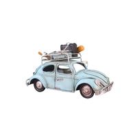 Abaodam Vintage Blue Iron Car Model Desktop Ornament for Home and Office Decoration Featuring Plating Technology and Unique Design, as Desk Ornament and Car Decoration
