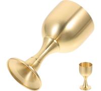 Abaodam Vintage Brass Chalice Goblet Decorative Offering Ritual Cup Lightweight and Comfortable to Hold Golden Finish for Tea and Wine for Home Or Formal Dinner Party Use