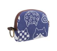 Abaodam Vintage Canvas Coin Purse Mini Wallet with Adorable Japanese Theme Pattern for Everyday Wear and Vacations, Portable Storage for Small Articles and Business Cards Assorted Style