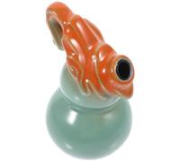 Abaodam Vintage Ceramic Floating Teapot Tabletop Fountain with Invisible Flowing Spout, Practical Water Feature for Indoor and Outdoor Decorative Use in Garden or Courtyard