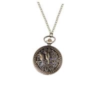 Abaodam Vintage Classic Quartz Pocket Watch with Chain, Retro Hollowed-Out Design Zinc Alloy, Easy to Read, Good Decoration for Men, Stylish Necklace Accessory