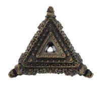Abaodam Vintage Copper Alloy Vajra Phurba Base for Tibetan Buddhism Decor with Stable Ritual Support and Oxidation Resistance, Elegant Brown Pestle Holder for Office and Home Display