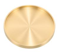 Abaodam Vintage Copper Coaster for Office Tea Cup Holder with Heat Insulated Pad and Tea Cup Storage, Simple and Exquisitely Made Golden Copper Mat for Coffee Mug Protection