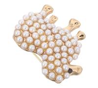 Abaodam Vintage Gold Alloy Sheep Brooch with Pearl Pin, Elegant Animal Jewelry Accessory for Women’s Clothing, Shawl, Sweaters, and Hats, Durable Decorative Corsage for Parties and Daily Wear