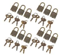 Abaodam Vintage Iron Pirate Treasure Chest Locks Mini Padlock 12 Sets with Keys for Interactive Play and Team-Based Games, for Pirate-Themed Parties and Group Activities