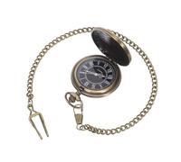 Abaodam Vintage Men S Pocket Watch with Large Bronze Chain Metal Construction Retro Roman Numeral Dial Mechanical Steampunk Timepiece for Collectors Parties Anniversaries and Special