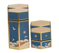 Abaodam Vintage Metal Tobacco Storage Jars 4pcs 50g Airtight Tin Canisters Sealed Cigarette Cases Portable Moisture-Proof Tobacco Boxes for Men Office and Travel Use