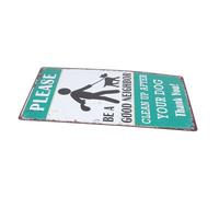 Abaodam Vintage No Pooping Dogs Sign Tin Metal Wall Art Lawn Waste Control Poster for Outdoor Dog Poop Warning Neighbor Clean Up Sign