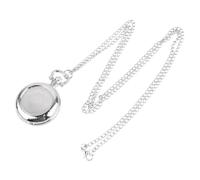 Abaodam Vintage Retro Pocket Watch Necklace Medium Size Silver Pendant Creative Timepiece Suitable for Family and Friends