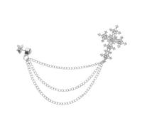 Abaodam Vintage Rhinestone Cross Tassel Brooch Pin for Women Use Shawl Collar Lapel Pin Badge Versatile Sweater Coat Accessory for Punk Hip-hop Style and