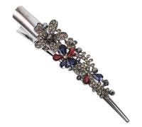 Abaodam Vintage Rhinestone Duckbill Hair Clip for Women, Alloy and Artificial Crystal Material, Decorative and Elegant Barrette That Does Not Damage Hair, for Home and Face Washing