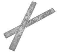 Abaodam Vintage Silver Calligraphy Paperweight Pair, Rectangular Chinese Style Paper Weights for Office and Calligraphy Practice, Decorative Twin Dragon Design