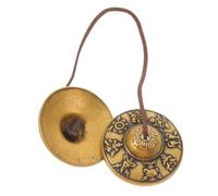 Abaodam Vintage Tingsha Cymbals Meditation Bells Brass Hand Bell for Music Yoga and Feng Shui Percussion Instrument for Beginners and Performers