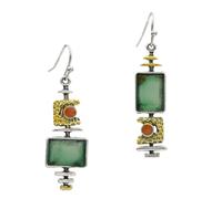 Abaodam Vintage Turquoise Dangle Earrings Alloy Resin Ear Accessories Retro Boho Ear Decorations for Women Holiday Party