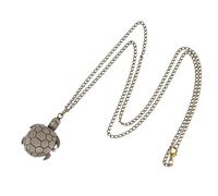 Abaodam Vintage Turtle Pocket Watch Pendant Necklace with Antique Copper Chain, Mechanical Quartz Retro Hanging Watch for Men’s Accessories and Collectors