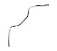 Abaodam Vintage U-Shaped Bike Handlebar Silver Metal Cycling Replacement Bar Accessories Retro Bend Handlebar Suitable for Cruiser and Leisure Bikes