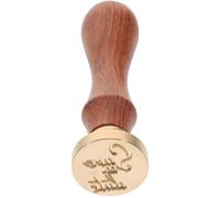 Abaodam Vintage Wax Seal Stamp Envelope Seal Stamp Copper and Wood Material Decoration Easily Install Scrapbook Decoration Handicraft