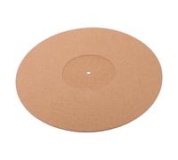 Abaodam Vinyl Record Mat Cork Turntable Mat with Groove Φ297mm x 3mm Natural Wood Color Anti-static Record Player Pad and Slip Resistance