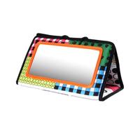 Abaodam Visual Training Black White High Contrast Mirror Book Portable Lightweight Sensory Activity for Newborns Tummy Development and Imagination Stimulation