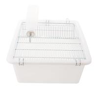 Abaodam Vivarium Mouse Cage for Rodent Breeding with Wire Mesh Lid and Secure Buckle Closure, Heat Resistant Pp and Stainless Steel Pre Clinical Study Cage for Animal Facility Use