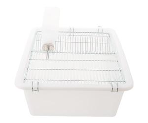 Abaodam Vivarium Mouse Cage for Rodent Breeding with Wire Mesh Lid and Secure Buckle Closure, Heat Resistant Pp and Stainless Steel Pre Clinical Study Cage for Animal Facility Use