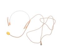 Abaodam Voice Amplifier Microphone Headset with Wire Earset Mic, Over-ear Condenser Microphone System for Teachers and Guides, Flesh Tone Wired Hanging Headworn Mic for Lectures and Live Speaking