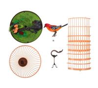 Abaodam Voice-controlled Singing Bird Cage with Realistic Sounds and Movement, Mini Acoustic Interactive Birdcage Plaything, Electric Hanging Decor for Home and Party