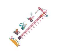 Abaodam Wall Decal 2pcs Tower Crane Height Stickers Cartoon PVC Kids Room Wall Decoration Easy to Apply and Remove for Nursery and Bathroom Children