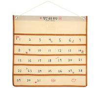 Abaodam Wall Mount Calendar Pocket 44x42cm Non-woven Fabric Organizer Pouch with Hanging Storage for Keys and Documents, Multipurpose Wall Hanging Calendar Storage Bag for Office and Home