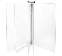 Abaodam Wall-Mounted A4 Document Display Rack 5-Page File Organizer with White Lw Bracket, Wall Reference System for Office and Public Spaces, Office Display Panels and Binder Holder