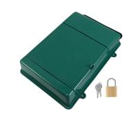 Abaodam Wall-mounted Locking Mailbox for House and Office, Weather Resistant Plastic Key Lock Storage Box, Easy Maintenance Weatherproof Mail Box in Green for Outdoor Use