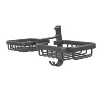 Abaodam Wall-mounted Soap Storage Holder with Strong Load-bearing Capacity and Anti-aging Space Aluminum Material, Nail-free Glue Installation, Two-position Design for Kitchen Use and Home