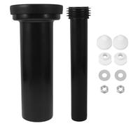 Abaodam Wall Mounted Toilet Drain Pipe Kit with Efficient Water Conservation and Optimal Seal, Black Plastic Concealed Water Pipe for Bathroom Wall Hung Toilet Parts
