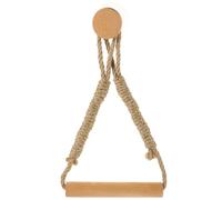 Abaodam Wall Mounted Toilet Paper Holder with Rope and Wood Material Featuring Hook, Creative Rustic Style, Not Easy to Fall, for Toilet and Household Use