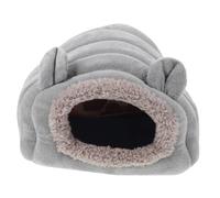 Abaodam Warm Cozy Guinea Pig Bed Small Pet Nest with Private Hideout for Hamsters and Rodents Indoor Use Grey Small Animal Sleeping House